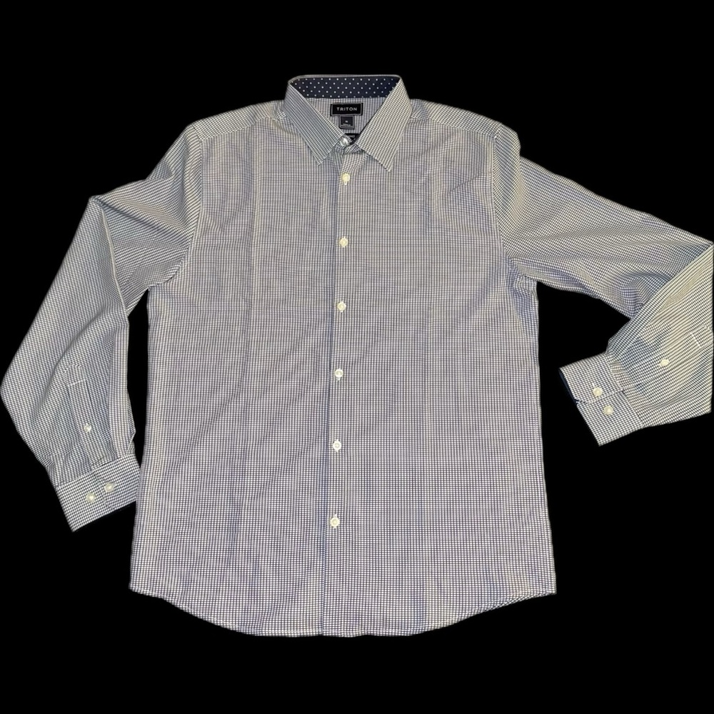 Elegant Men's Navy Checkered Shirt